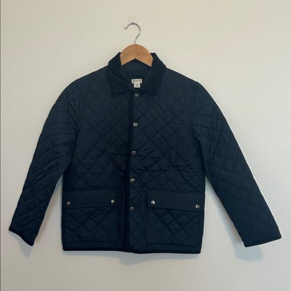 Crewcuts J.Crew Boys Navy Blue Quilted Barn Jacket Size 10 EUC - Picture 1 of 4
